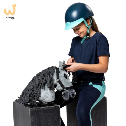 Szary konik hobby horse duży A3 kantar myszaty HH Szary konik hobby horse duży A3 kantar myszaty HH