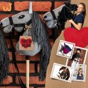 Szary konik hobby horse duży A3 kantar myszaty HH