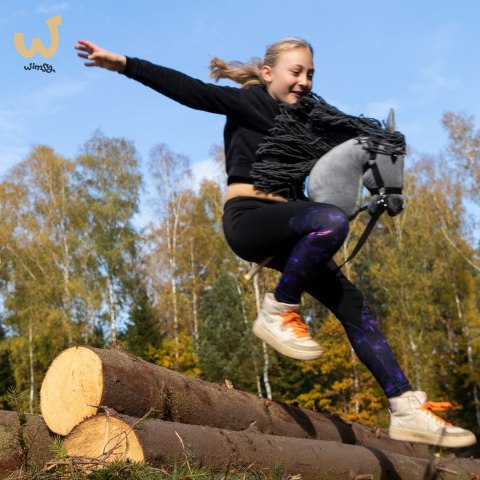 Szary konik hobby horse duży A3 kantar myszaty HH Szary konik hobby horse duży A3 kantar myszaty HH