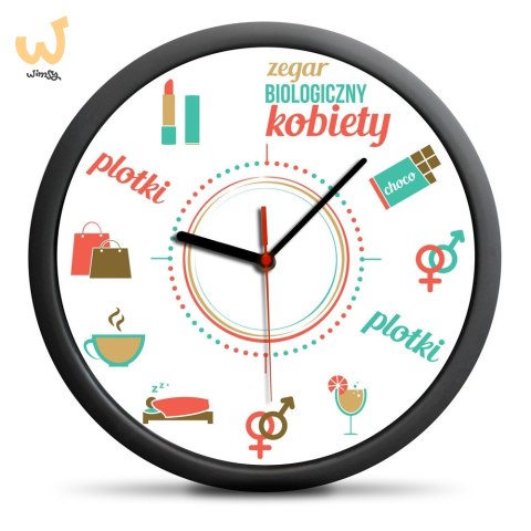 Zegar Biologiczny Kobiety ścienny na ścianę cichy Zegar Biologiczny Kobiety ścienny na ścianę cichy