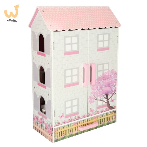Domek dla lalek drewniany Lulilo Papilio różowy 80cm Domek dla lalek drewniany Lulilo Papilio różowy 80cm