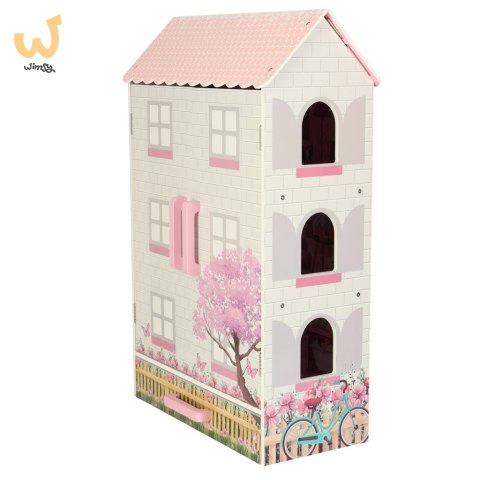 Domek dla lalek drewniany Lulilo Papilio różowy 80cm Domek dla lalek drewniany Lulilo Papilio różowy 80cm