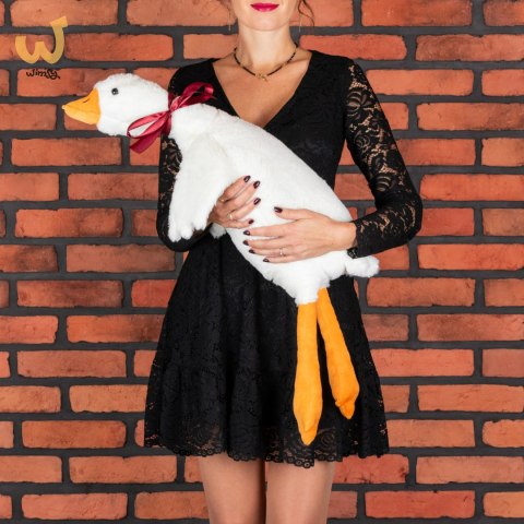 Grzejąca Gęś o Gorącym Sercu XL 90 cm - prezent na ślub, walentynki Grzejąca Gęś o Gorącym Sercu XL 90 cm - prezent na ślub, walentynki