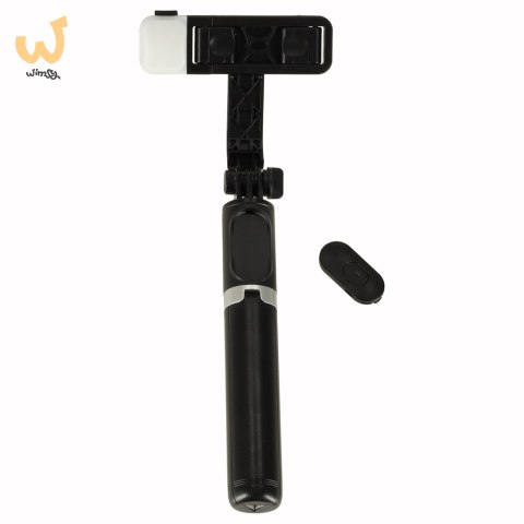 Kijek do selfie lampka LED statyw tripod czarny Kijek do selfie lampka LED statyw tripod czarny