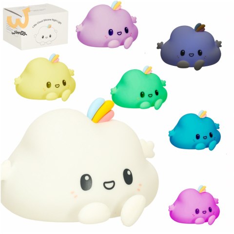 Lampka nocna dla dzieci silikonowa biała RGB chmurka Lampka nocna dla dzieci silikonowa biała RGB chmurka