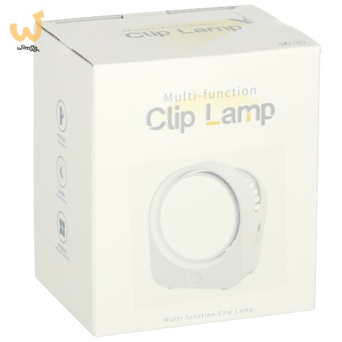 Lampka nocna z klipsem biurkowa do czytania biała Lampka nocna z klipsem biurkowa do czytania biała