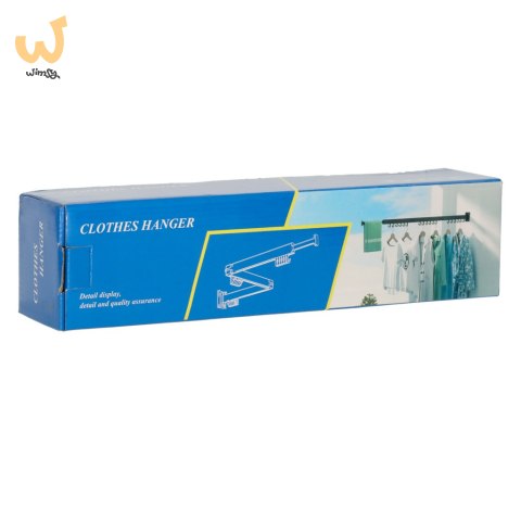 Suszarka na pranie wieszak ścienny składany teleskopowy czarny 123cm Suszarka na pranie wieszak ścienny składany teleskopowy czarny 123cm