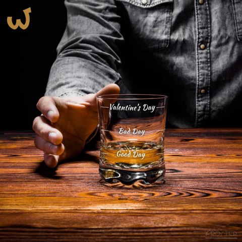 Szklanka do whisky na Walentynki prezent chłopaka Szklanka do whisky na Walentynki prezent chłopaka