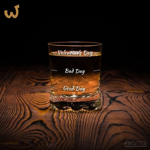 Szklanka do whisky na Walentynki prezent chłopaka Szklanka do whisky na Walentynki prezent chłopaka