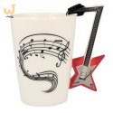 Zestaw Prezentowy dla Muzyka - kubek i łyżeczka gitara, podkładka winyl