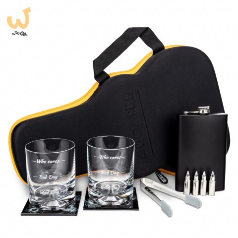 Zestaw do Whisky WHO CARES w etui gitara Froster Zestaw do Whisky WHO CARES w etui gitara Froster