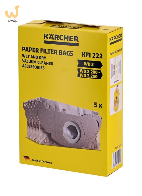 Torebka filtracyjne Karcher (Papier; KARCHER 6.904-322.0; 5 szt.) Torebka filtracyjne Karcher (Papier; KARCHER 6.904-322.0; 5 szt.)