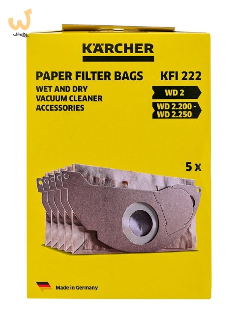 Torebka filtracyjne Karcher (Papier; KARCHER 6.904-322.0; 5 szt.) Torebka filtracyjne Karcher (Papier; KARCHER 6.904-322.0; 5 szt.)