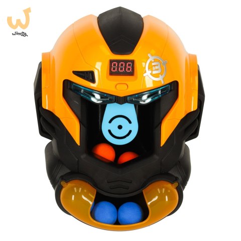 Gra zręcznościowa robot kask strzelanie do celu pistolet kulki celownik Gra zręcznościowa robot kask strzelanie do celu pistolet kulki celownik