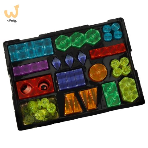 Klocki magnetyczne świecące 134 el. Klocki magnetyczne świecące 134 el.