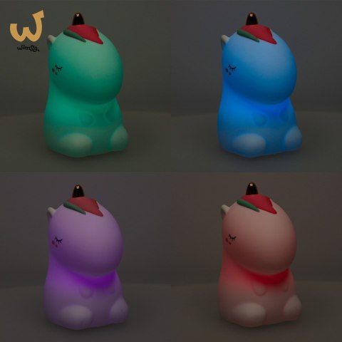 Lampka nocna dla dzieci silikonowa biała RGB jednorożec Lampka nocna dla dzieci silikonowa biała RGB jednorożec