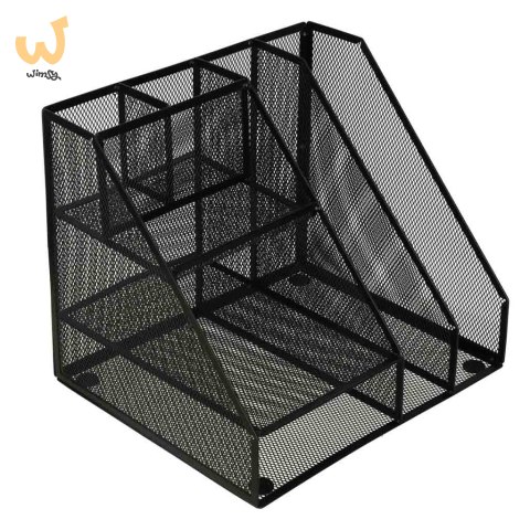 Organizer na biurko przybornik biurkowy metalowy 6 komór Organizer na biurko przybornik biurkowy metalowy 6 komór