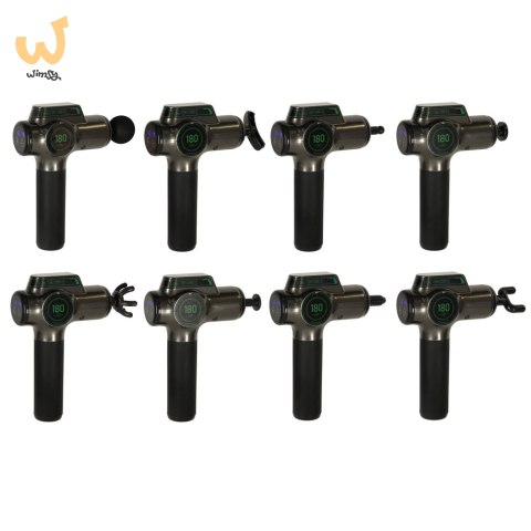 Pistolet do masażu masażer do pleców ciała wyświetlacz LED 8w1 Pistolet do masażu masażer do pleców ciała wyświetlacz LED 8w1