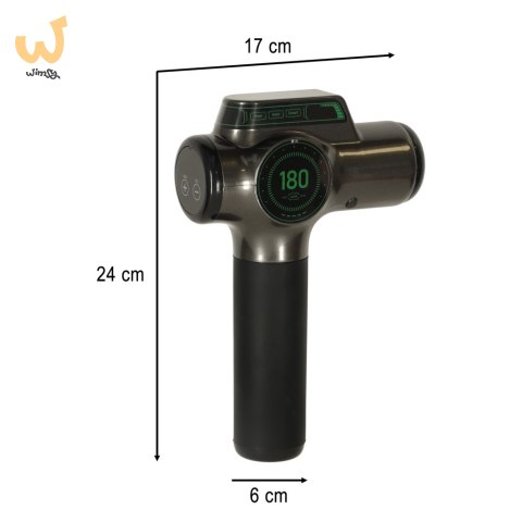 Pistolet do masażu masażer do pleców ciała wyświetlacz LED 8w1 Pistolet do masażu masażer do pleców ciała wyświetlacz LED 8w1