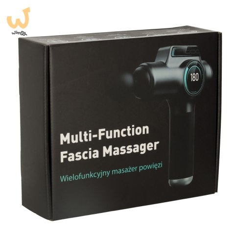 Pistolet do masażu masażer do pleców ciała wyświetlacz LED 8w1 Pistolet do masażu masażer do pleców ciała wyświetlacz LED 8w1