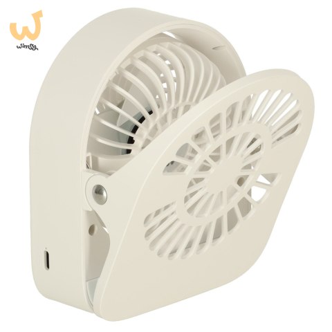 Wentylator wiatrak biurkowy bezprzewodowy USB 11,5 cm biały Wentylator wiatrak biurkowy bezprzewodowy USB 11,5 cm biały