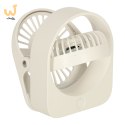 Wentylator wiatrak biurkowy bezprzewodowy USB 11,5 cm biały