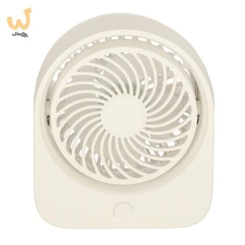 Wentylator wiatrak biurkowy bezprzewodowy USB 11,5 cm biały Wentylator wiatrak biurkowy bezprzewodowy USB 11,5 cm biały