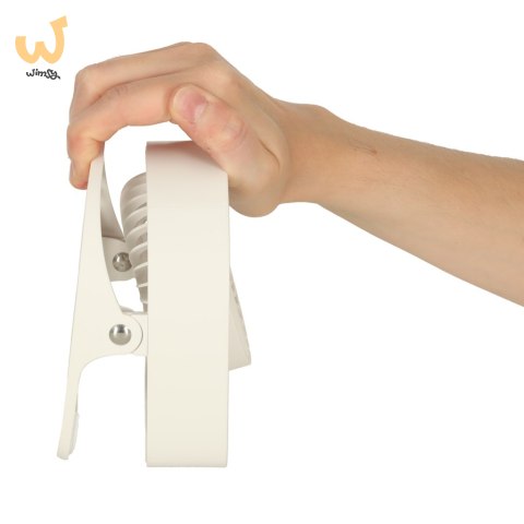 Wentylator wiatrak biurkowy bezprzewodowy USB 11,5 cm biały Wentylator wiatrak biurkowy bezprzewodowy USB 11,5 cm biały