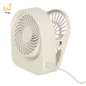 Wentylator wiatrak biurkowy bezprzewodowy USB 11,5 cm biały