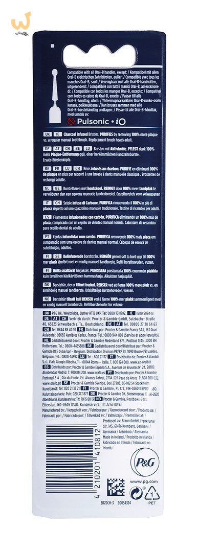 Braun końcówki Oral-B PureClean Activated Carbon Braun końcówki Oral-B PureClean Activated Carbon