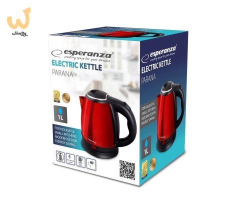 ESPERANZA CZAJNIK ELEKTRYCZNY PARANA 1.0 L CZERWONY EKK128R ESPERANZA CZAJNIK ELEKTRYCZNY PARANA 1.0 L CZERWONY EKK128R