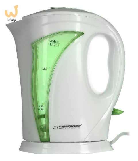 Czajnik elektryczny Esperanza Iguazu EKK018G (2200W 1.7l; kolor zielony) Czajnik elektryczny Esperanza Iguazu EKK018G (2200W 1.7l; kolor zielony)
