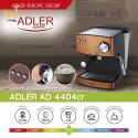 Ekspres ciśnieniowy Adler AD 4404cr (850W; kolor miedziany)