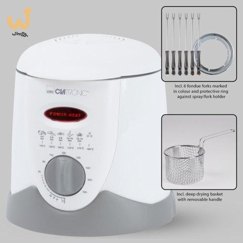Frytownica Clatronic FFR 2916 (1 l; 840W; kolor biały) Frytownica Clatronic FFR 2916 (1 l; 840W; kolor biały)