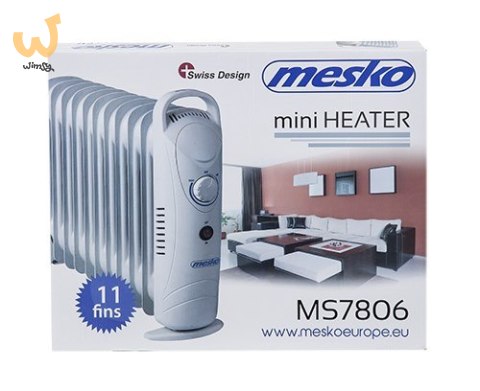 Grzejnik olejowy MESKO MS 7806 11 żeberek (1200W; 11; kolor biały) Grzejnik olejowy MESKO MS 7806 11 żeberek (1200W; 11; kolor biały)