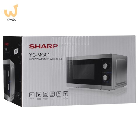 Kuchenka mikrofalowa SHARP YC-MG01E-S (800W; 20l; kolor srebrny) Kuchenka mikrofalowa SHARP YC-MG01E-S (800W; 20l; kolor srebrny)