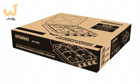 PROMIS KUCHENKA GAZOWA KG400C, 4-PALNIKOWA, CZARNA PROMIS KUCHENKA GAZOWA KG400C, 4-PALNIKOWA, CZARNA