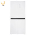 Lodówka z zamrażalnikiem dolnym Multi Door Total Full No Frost MPM-434-SBF-08 białe szkło