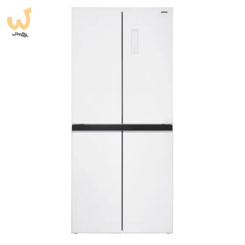 Lodówka z zamrażalnikiem dolnym Multi Door Total Full No Frost MPM-434-SBF-08 białe szkło