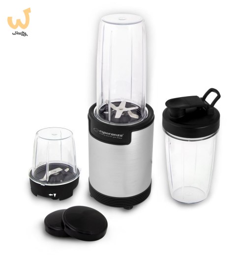 Blender sportowy do mielenia Esperanza NUTRI BOMB EKM030 (900W; kolor czarno-srebrny) Blender sportowy do mielenia Esperanza NUTRI BOMB EKM030 (900W; kolor czarno-srebrny)