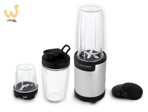 Blender sportowy do mielenia Esperanza NUTRI BOMB EKM030 (900W; kolor czarno-srebrny) Blender sportowy do mielenia Esperanza NUTRI BOMB EKM030 (900W; kolor czarno-srebrny)