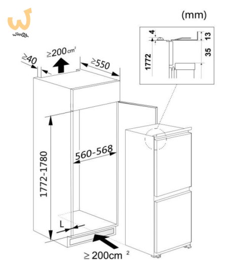 Chłodziarka do zabudowy MPM-240-FFH-01/A Chłodziarka do zabudowy MPM-240-FFH-01/A