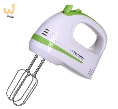 Mikser ręczny Esperanza Apple Pie EKM011 (400W; kolor biały) Mikser ręczny Esperanza Apple Pie EKM011 (400W; kolor biały)