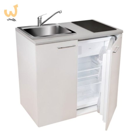 Minikuchnia zestaw AGD 4w1 MPM SMK-03 płyta indukcyjna, lodówka, szafka i zlew inox Minikuchnia zestaw AGD 4w1 MPM SMK-03 płyta indukcyjna, lodówka, szafka i zlew inox