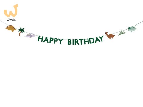 Baner Happy Birthday Dino 3m Baner Happy Birthday Dino 3m