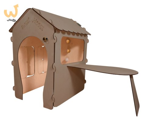 Domek ogrodowy drewniany stolik tablica kredowa 86 x 137 x 105 cm Domek ogrodowy drewniany stolik tablica kredowa 86 x 137 x 105 cm