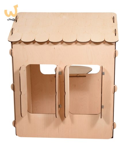 Domek ogrodowy drewniany stolik tablica kredowa 86 x 137 x 105 cm Domek ogrodowy drewniany stolik tablica kredowa 86 x 137 x 105 cm