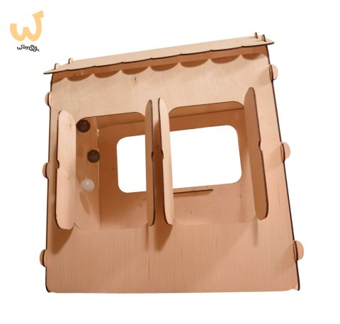 Domek ogrodowy drewniany stolik tablica kredowa 86 x 137 x 105 cm Domek ogrodowy drewniany stolik tablica kredowa 86 x 137 x 105 cm
