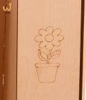 Domek ogrodowy drewniany stolik tablica kredowa 86 x 137 x 105 cm