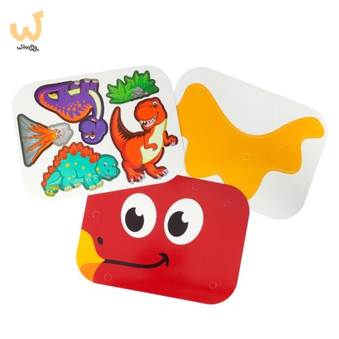 Klocki konstrukcyjne układanka w walizce kreatywna mozaika + wkrętarka dinozaur Klocki konstrukcyjne układanka w walizce kreatywna mozaika + wkrętarka dinozaur